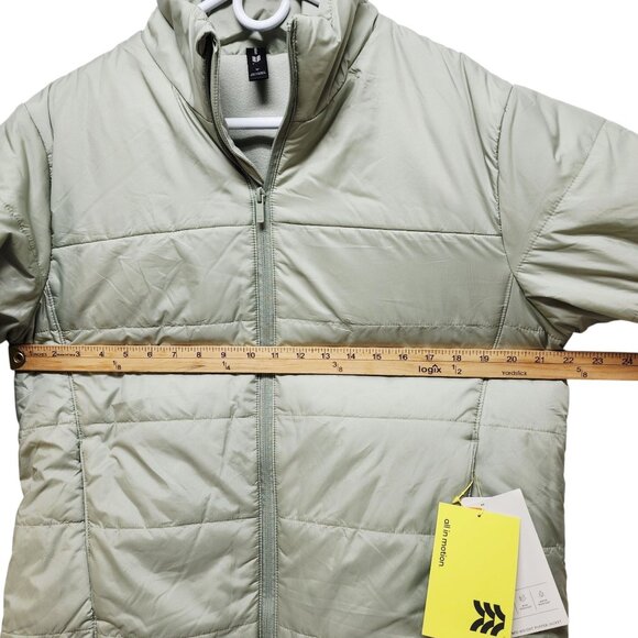 All In Motion Womens Quilted Puffer Jacket With Tags Size Medium Sage Green - Picture 6 of 10